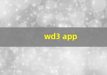 wd3 app